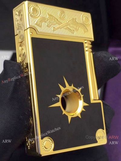S. T. Dupont Men Lighter - Gold and Black Lighter